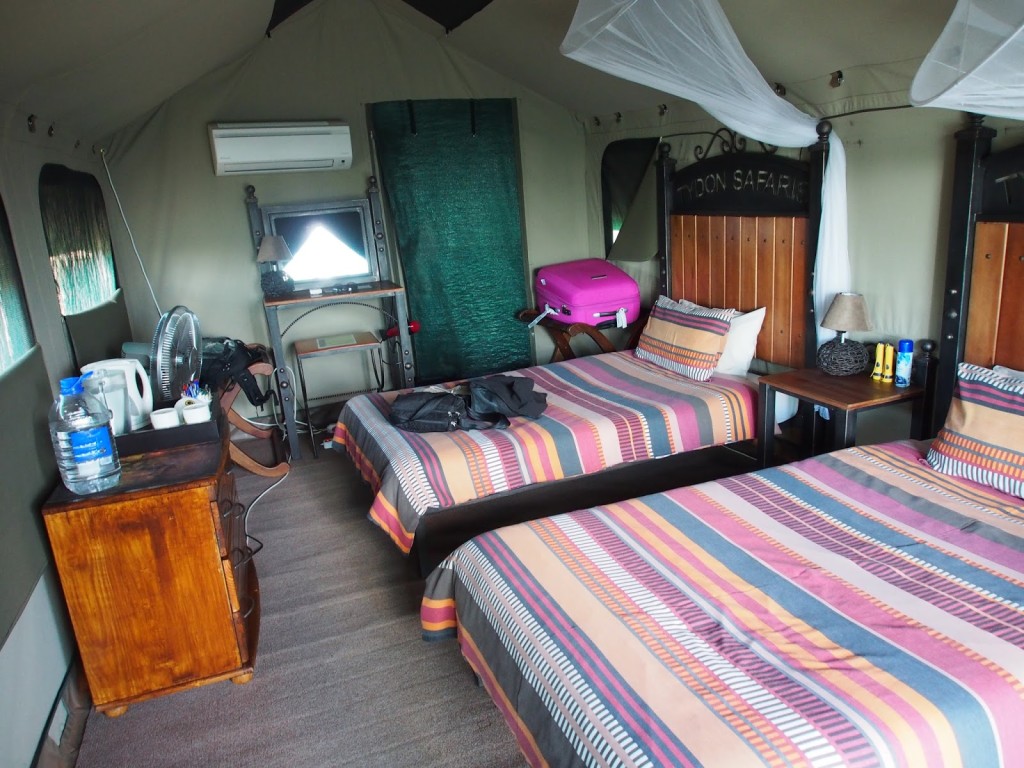 Our beds in the tent, almost similar but just as comfortable.