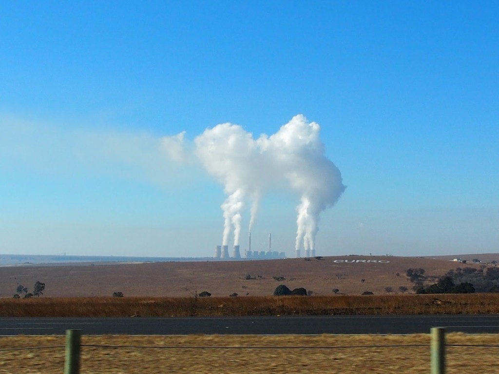 Power station as seen from the highway while moving away from Joburg