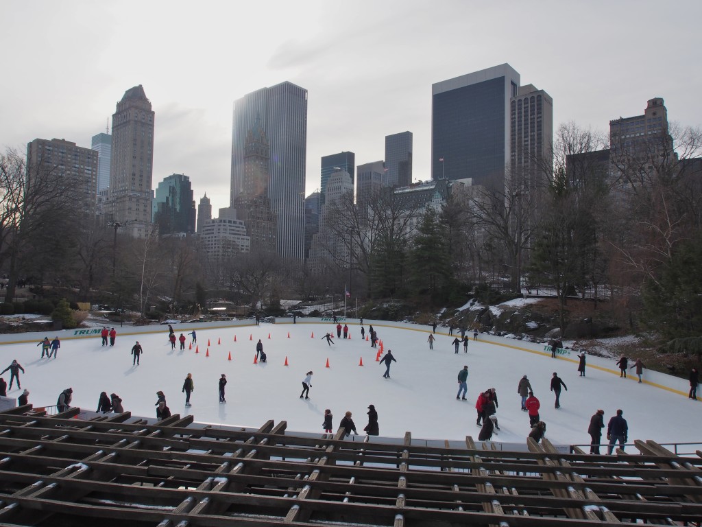 Ice skating rink at Central Park.