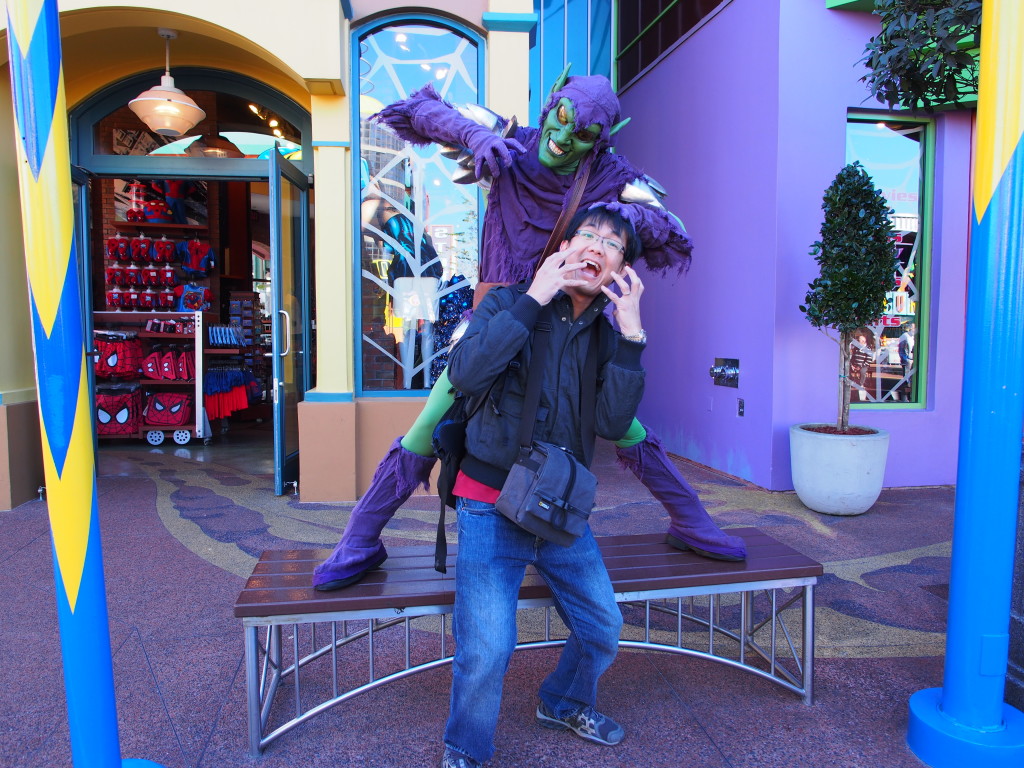 A photoshoot with Green Goblin.