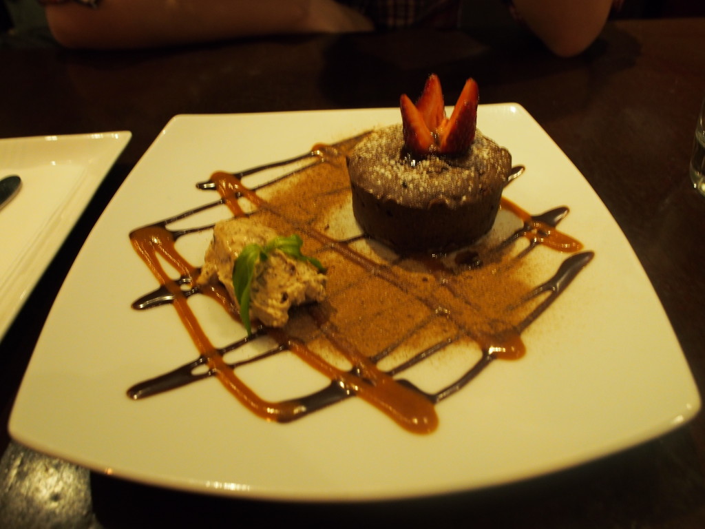 Choco cake desert.