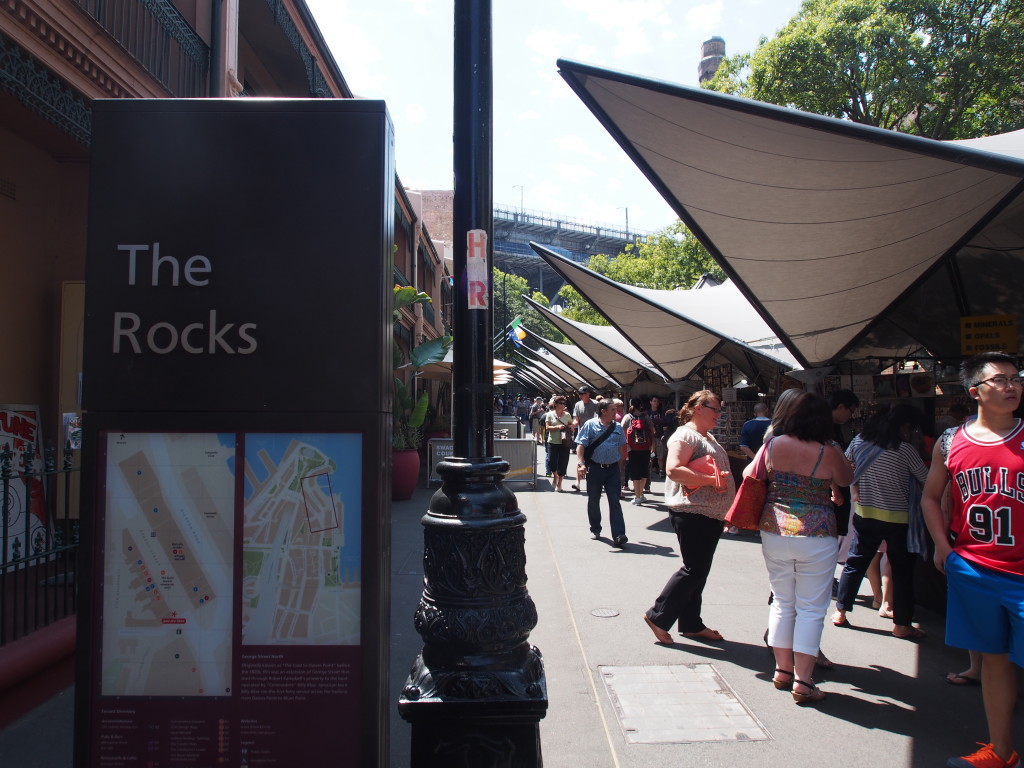 The Rocks market.