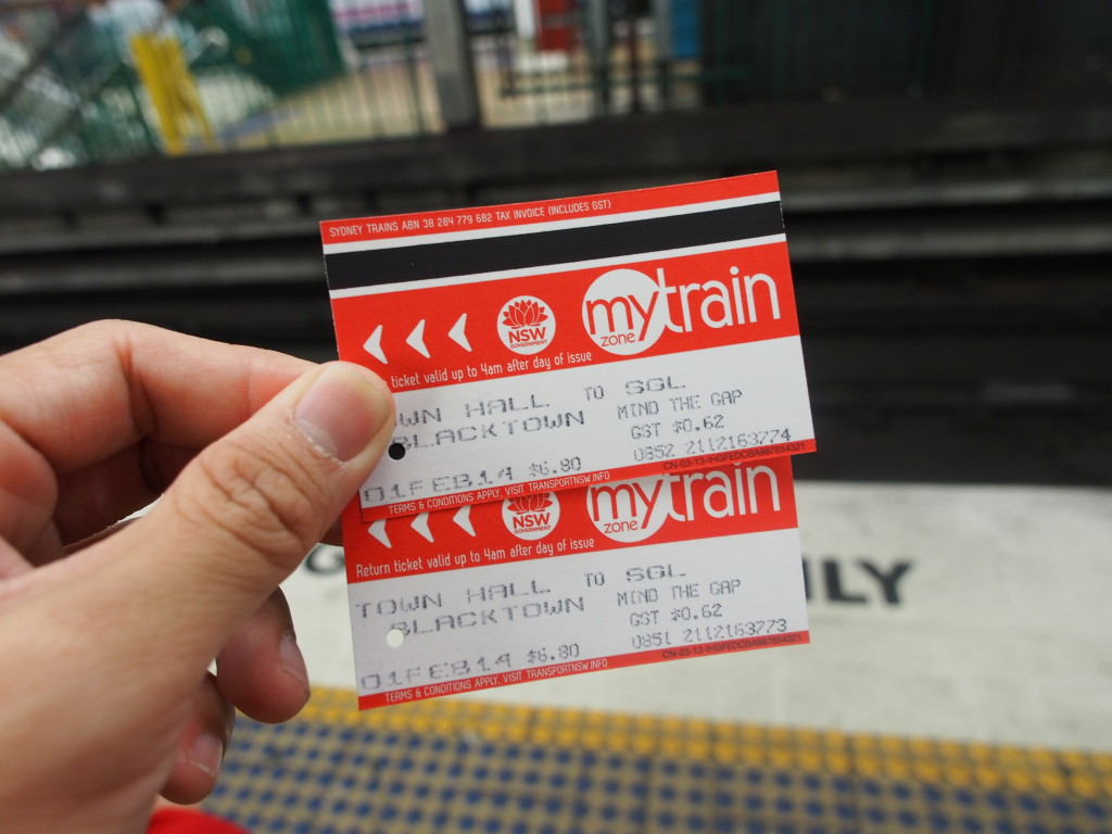 Train tickets.