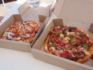 Dominos for lunch.