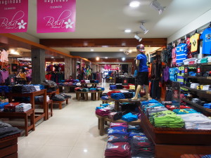 Inside one of apparels store.