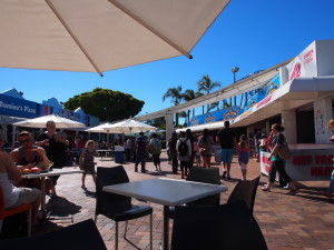 Crowded lunch area.