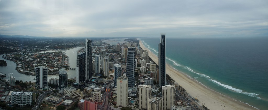 Bird's eye view of Surfer's Paradise.