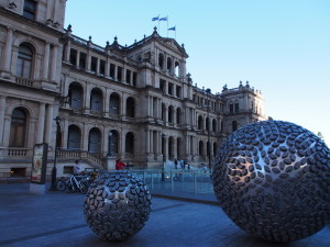 Treasury building near shopping street.