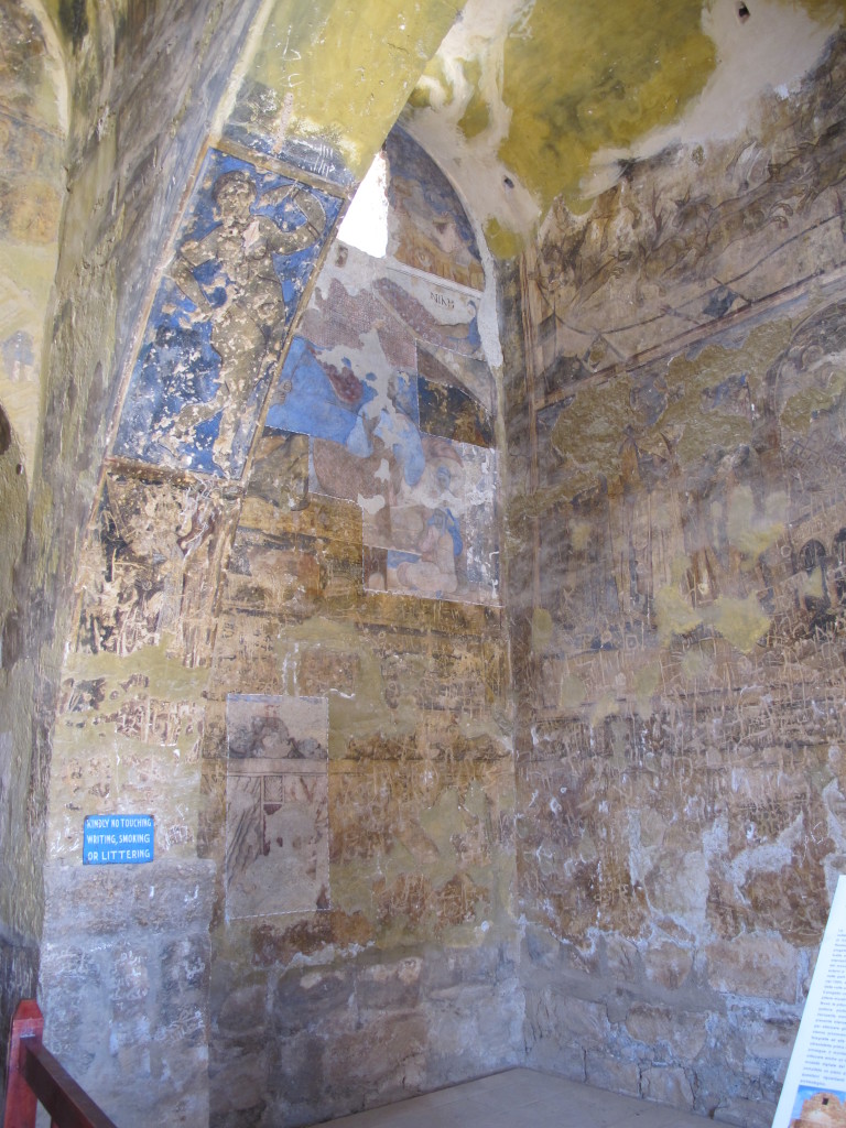 Painted walls at the reception hall.