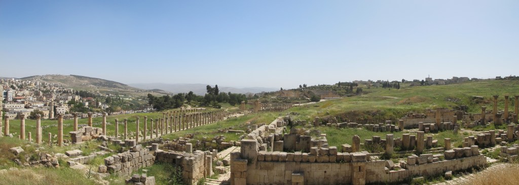 Panoramic view of Jerash.