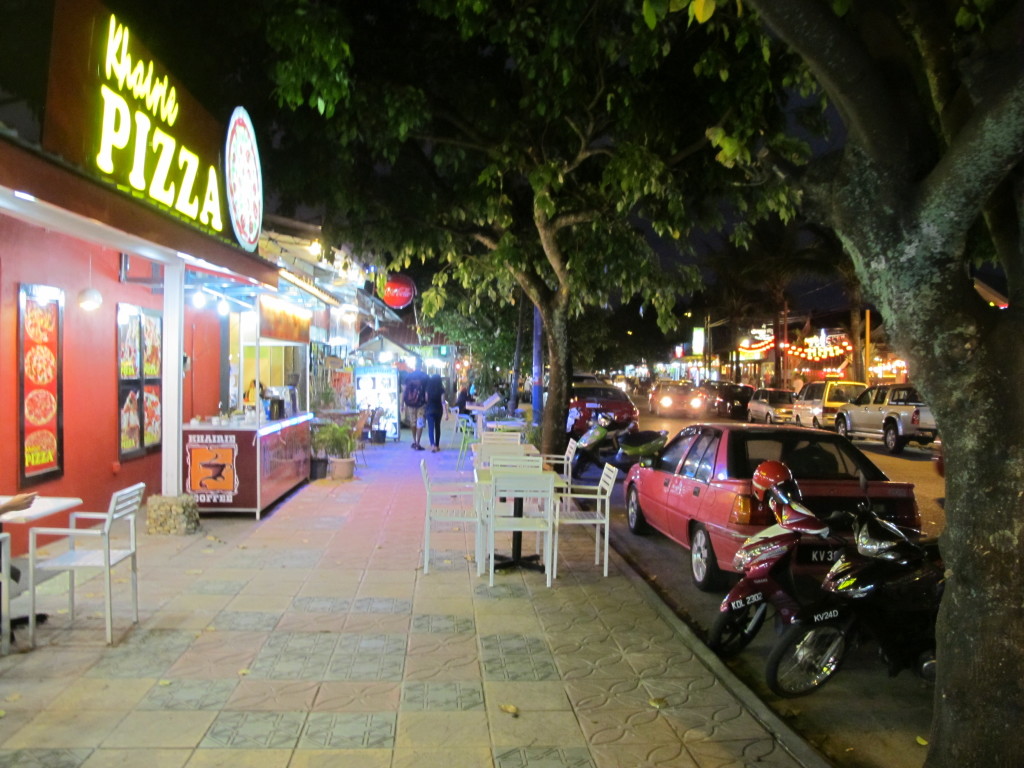 Pantai Cenang street of food.