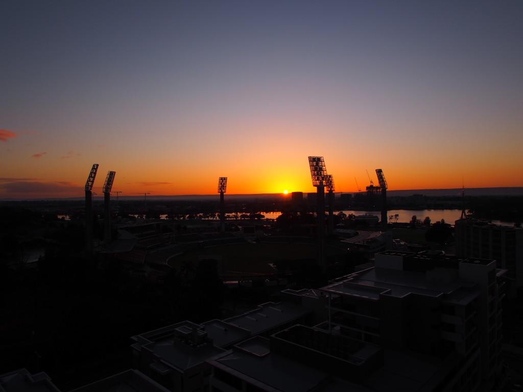 Sunrise view from our windows.