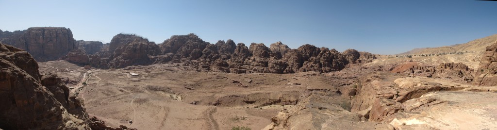 View of Petra inner compound from the top.