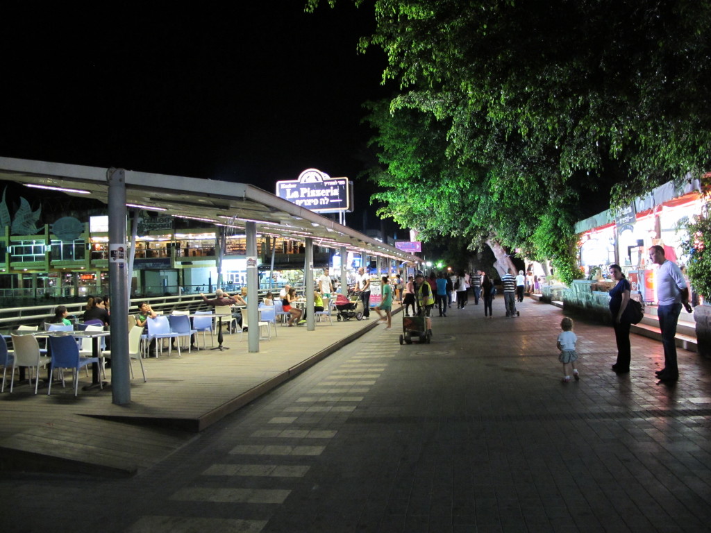 Tiberias at night.