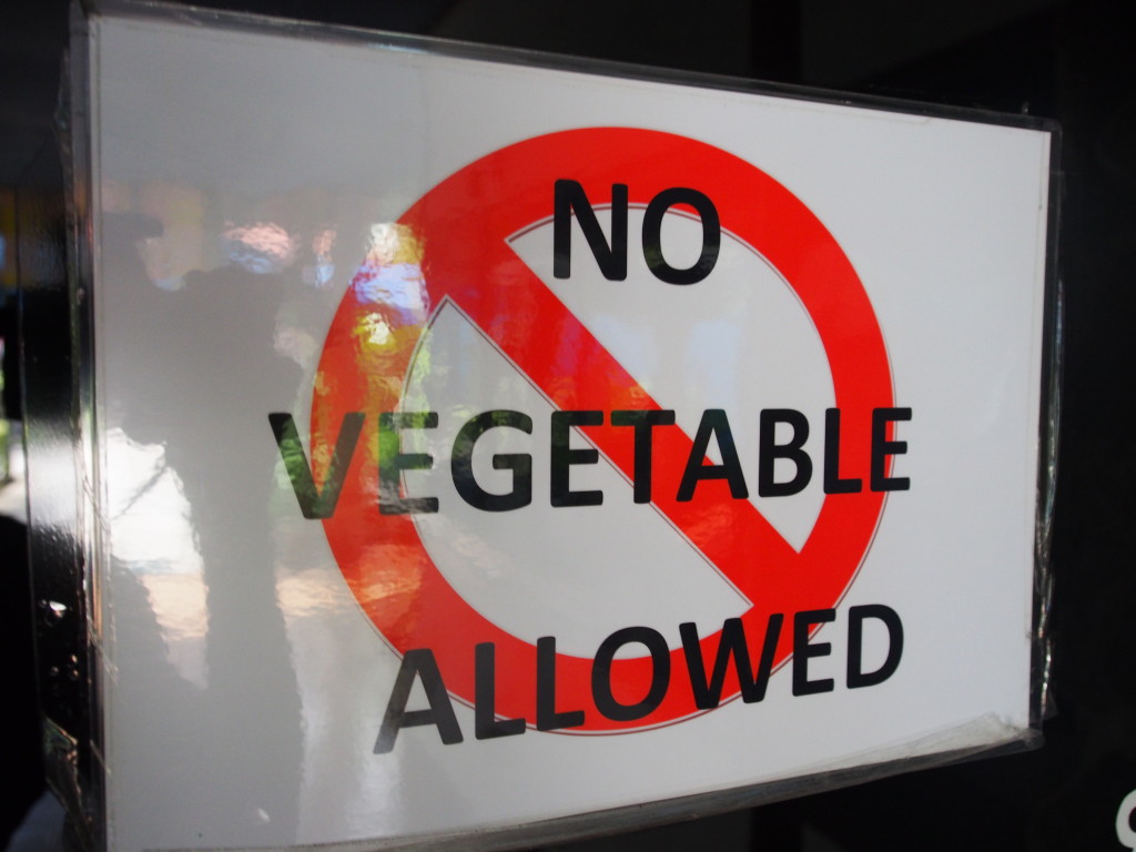 No vegetable allowed?