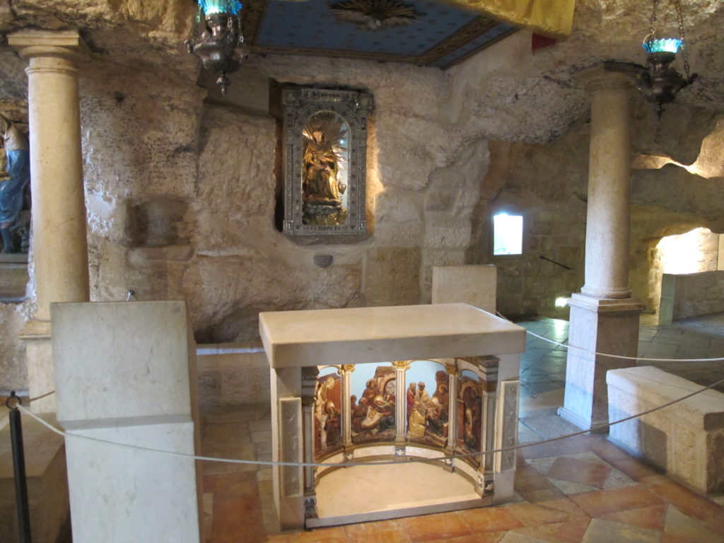 Altar in the Milk Grotto.