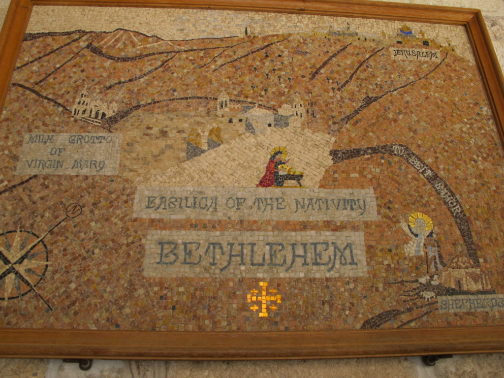 Mosaic with Bethlehem.