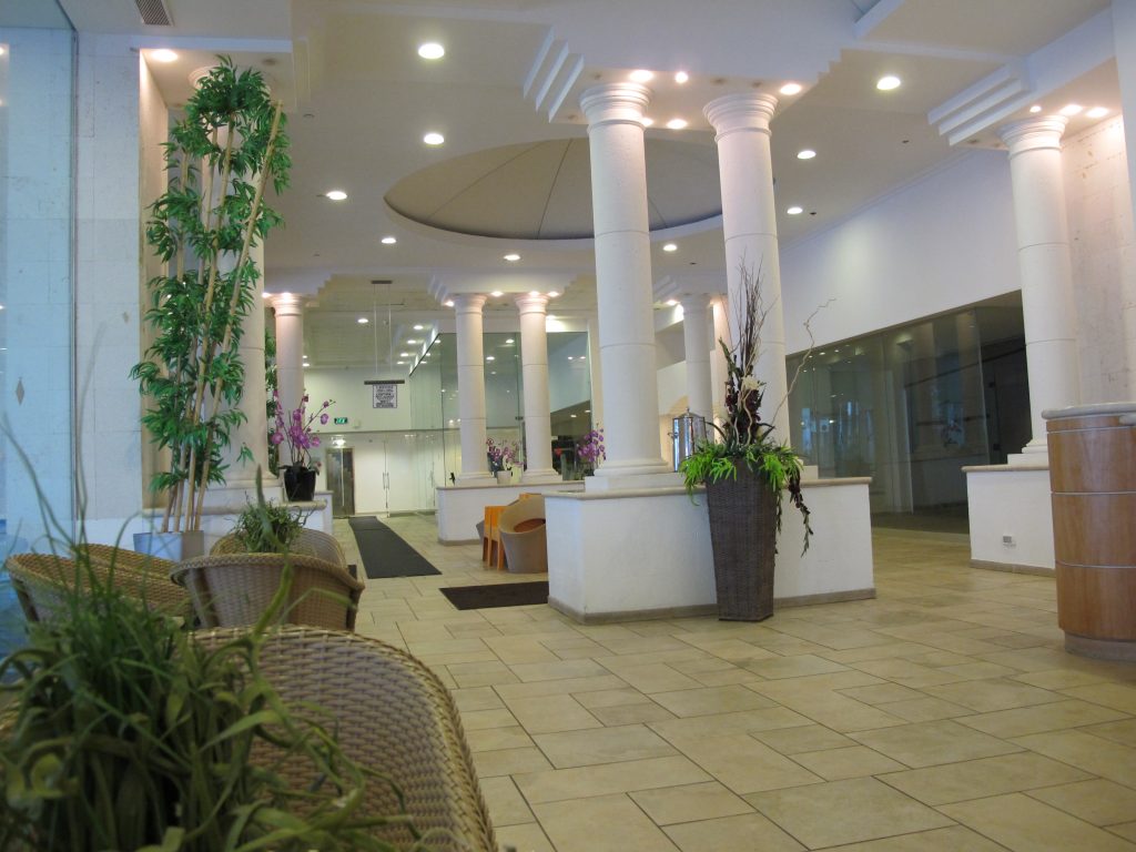 The reception area of the spa.