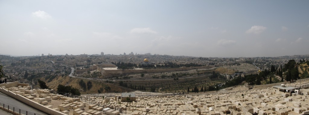 Panoramic view from the Mount of Olives.