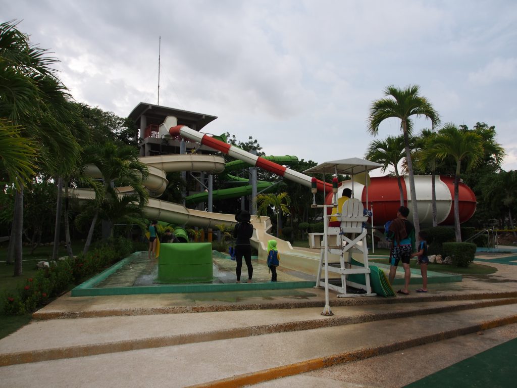 Giant slides in the Waterpark.