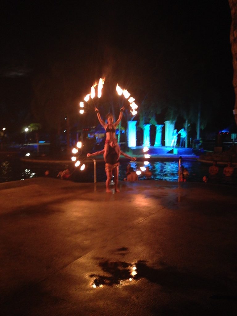 Fire dancers.