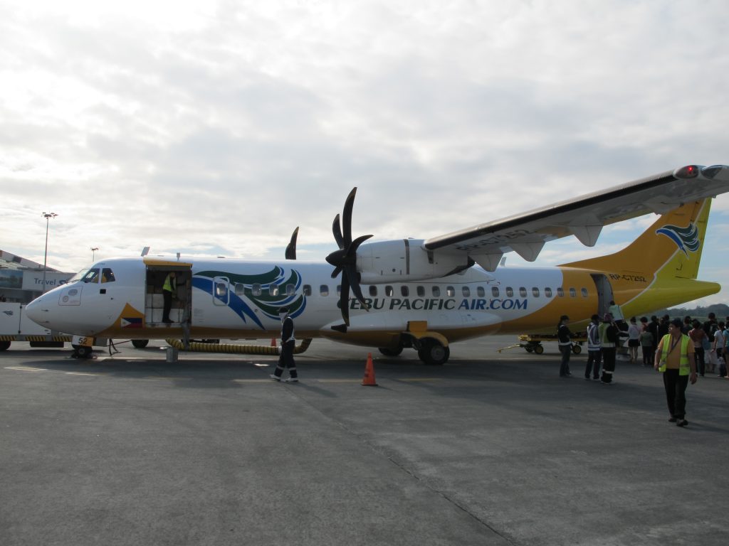 Propeller airplane to Boracay.