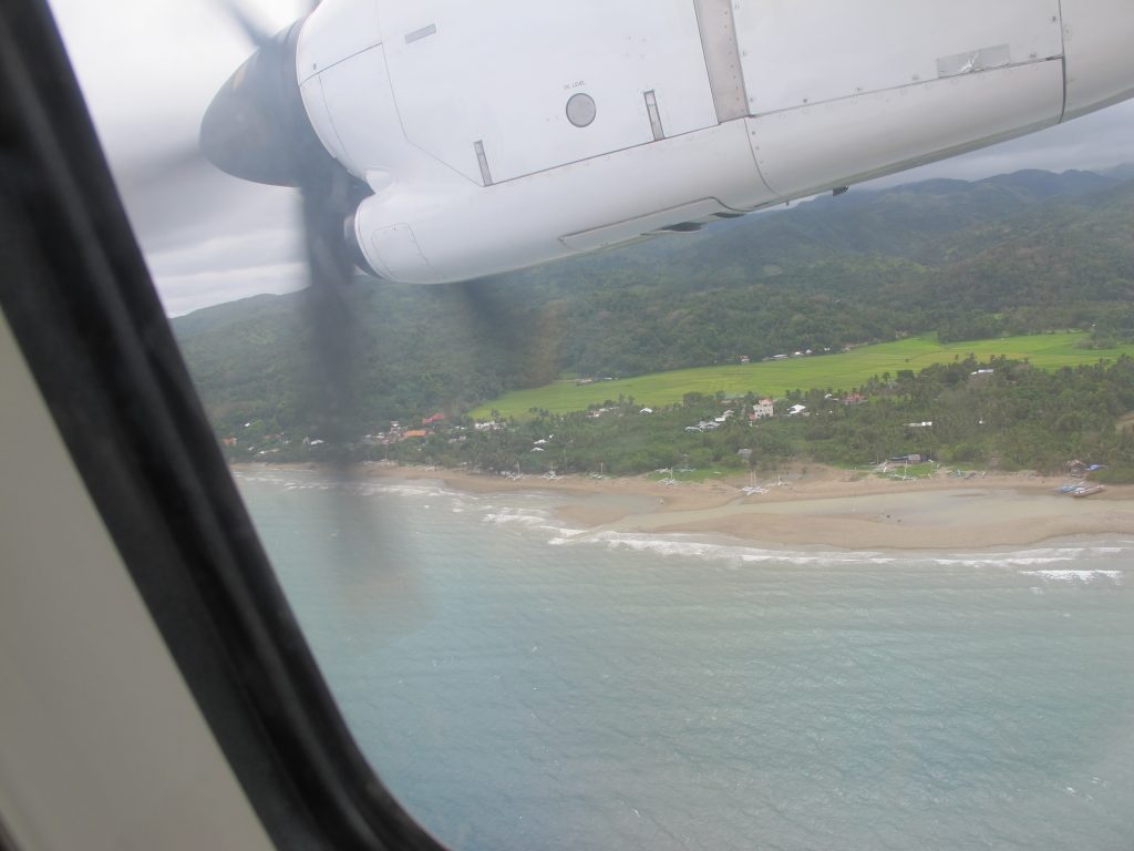 View from the plane arriving at Boracay.