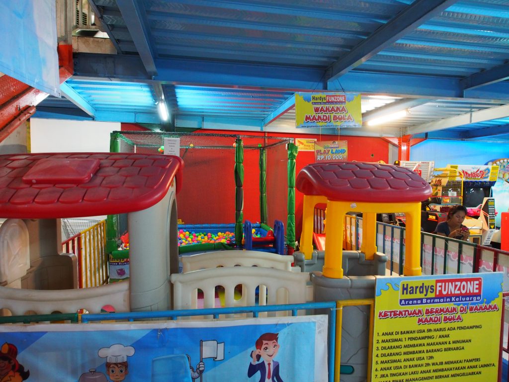 Mini playground at the arcade.