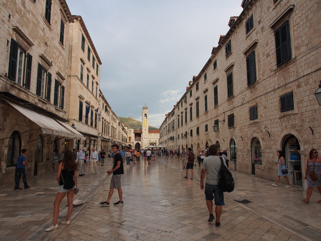 Main street of Dubrovnik old town.